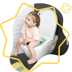 Vouwbare toiletreducer beer groen