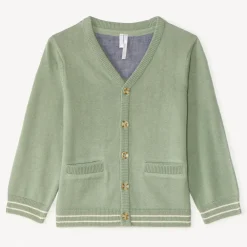 Vrouwen gebreid V-hals vest voor baby jongens