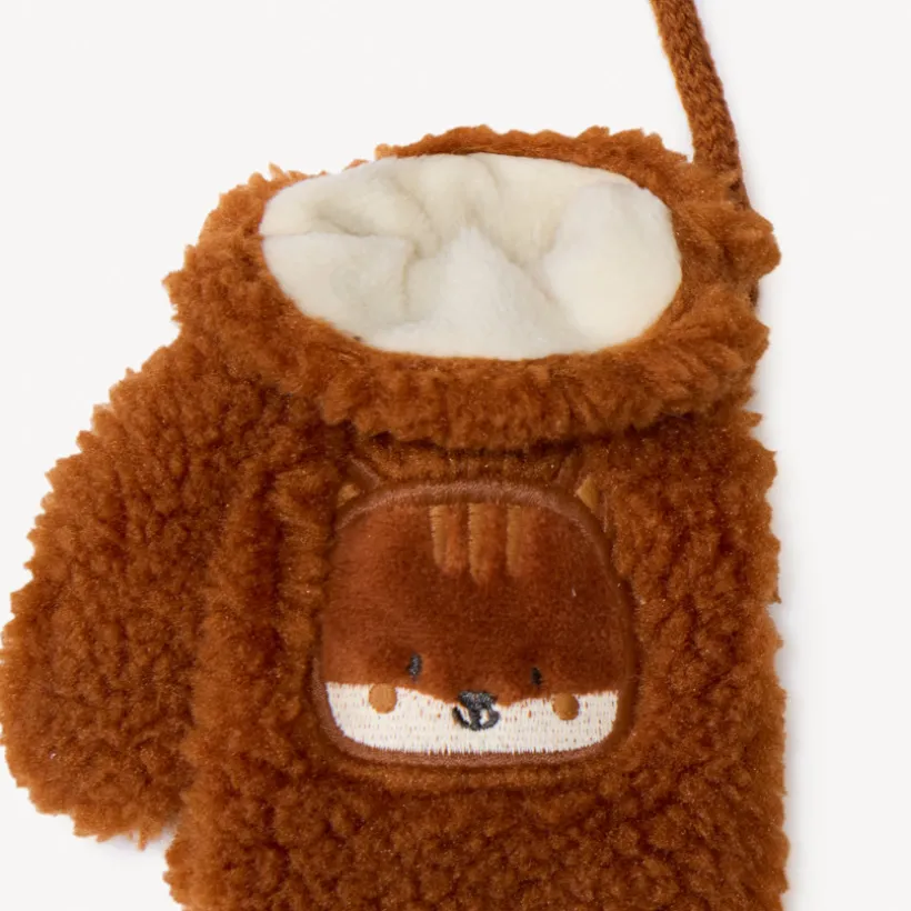 Wanten van sherpa met microfleecevoering en borduurwerk voor baby