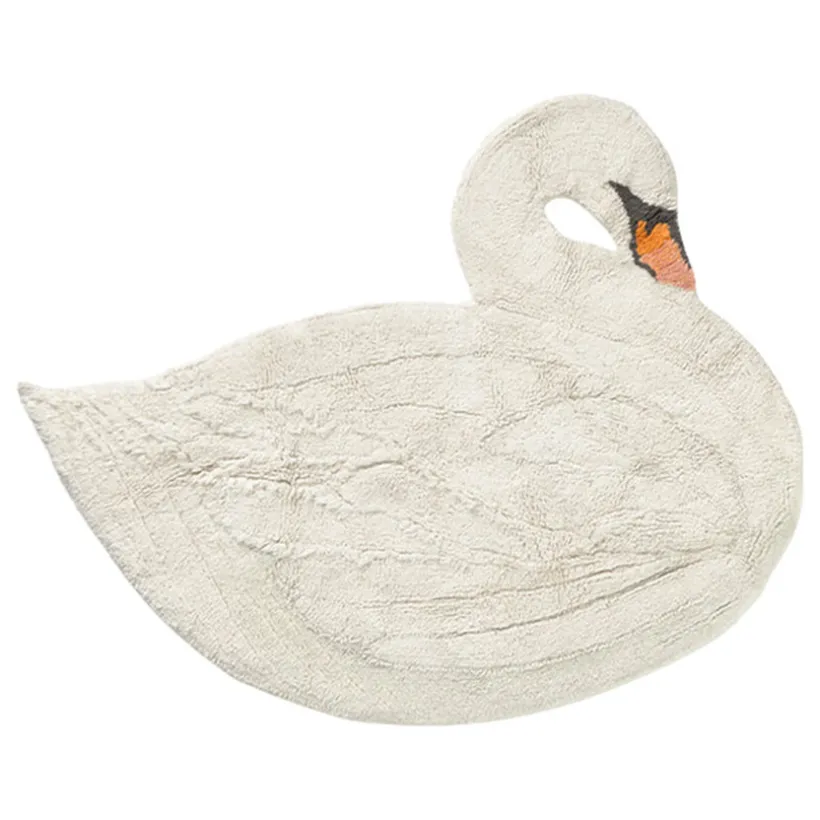 Wasbare Tapijt 120x100cm Swan
