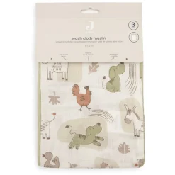 Washandje katoenen gaas 15x20cm Barn Buddies 3stks
