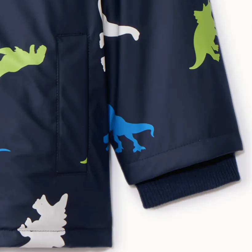 Waterafstotende gomparka met magische dinosaurusprint jongens