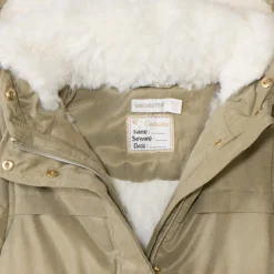 Waterafstotende parka met kap en afneembare nepbont meisjes