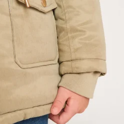 Waterafstotende parka met kap en afneembare nepbont meisjes