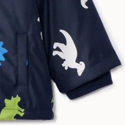 Waterafstotende parka met kleurveranderende dinosaurusprint voor babyjongens
