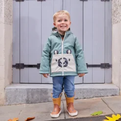 Waterdichte parka voor jongens met speelse zak.