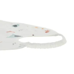 Waterdicht slabbetje met zak en elastische kraag, savanneprint