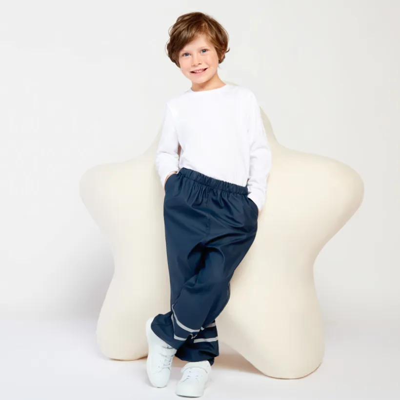 waterproof regenbroek met reflecterende strepen voor jongen