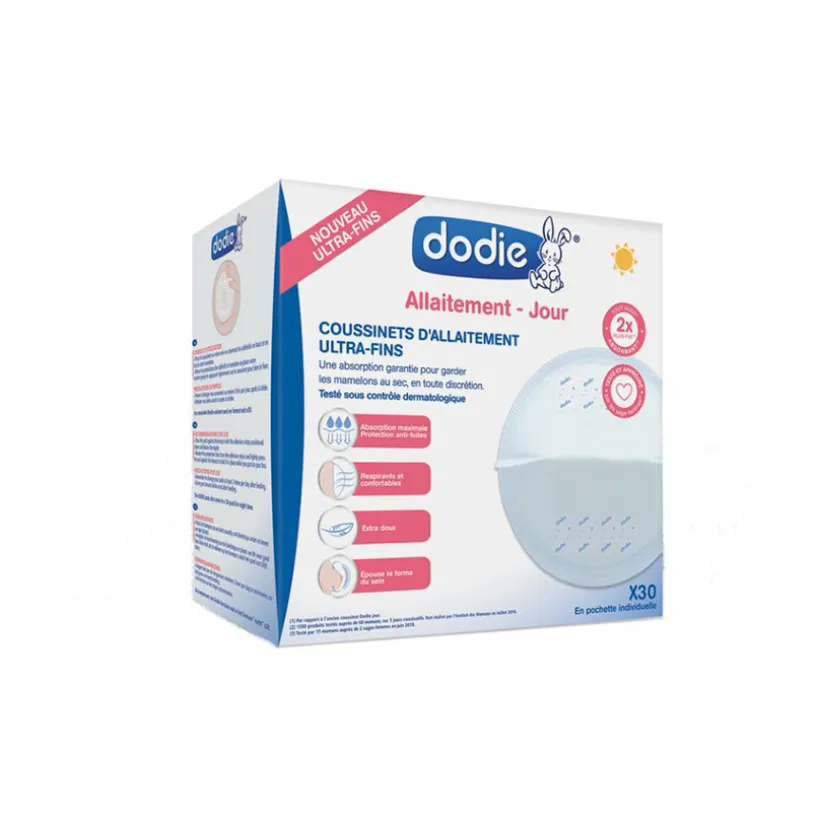 Wegwerp ultradunne zoogcompressen voor overdag, doos van 30