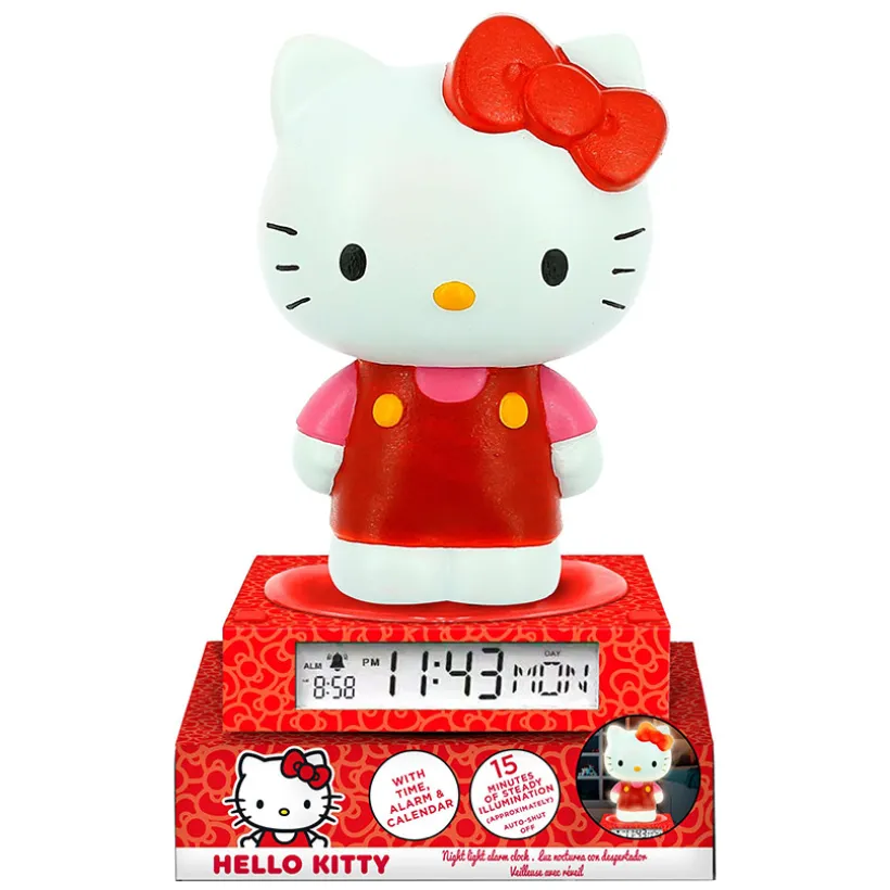 Wekker met nachtlampje Hello Kitty