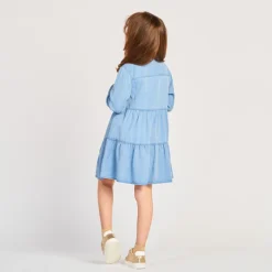 Western blousejurk met lange mouwen en volant meisjes