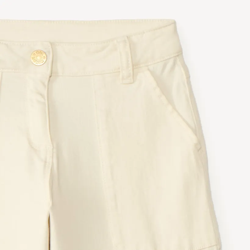 Wide flared jeans in solid color for girls