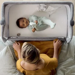 wieg co-sleeping Calinoo grijs