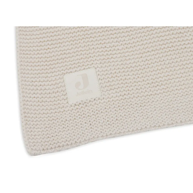 Wiegdeken 75x100cm gebreid Basic Knit Oatmeal