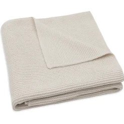 Wiegdeken 75x100cm gebreid Basic Knit Oatmeal