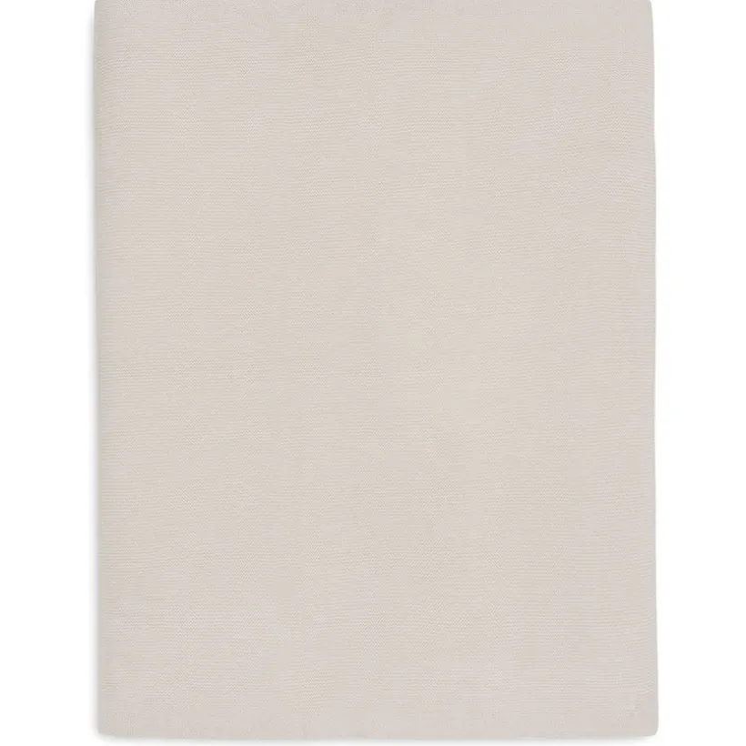 Wiegdeken 75x100cm gebreid Basic Knit Oatmeal