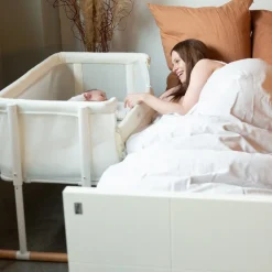 Wieg Evolux Cododo naturel wit, verstelbaar in 7 hoogtes, 2-in-1 ontwerp, co-sleeper systeem