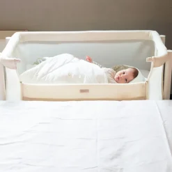 Wieg Evolux Cododo naturel wit, verstelbaar in 7 hoogtes, 2-in-1 ontwerp, co-sleeper systeem