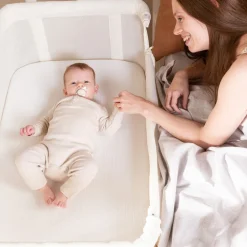 Wieg Evolux Cododo naturel wit, verstelbaar in 7 hoogtes, 2-in-1 ontwerp, co-sleeper systeem