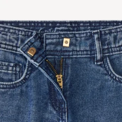 Wijde jeans in blauw stone meisjes