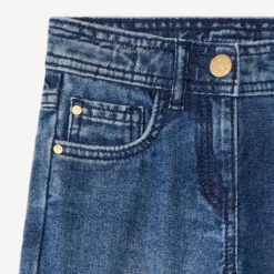 Wijde jeans in blauw stone meisjes