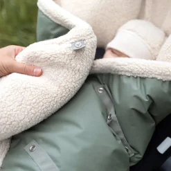 Wikkeldeken Biside voor autostoel 0+ - Pady + Teddy - Green - 0-12m