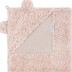 Wikkeldeken met oortjes Snow - Oud roze 75x75 cm
