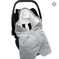 Wikkeldeken Pady Softy + Jersey Grizou 0-12M