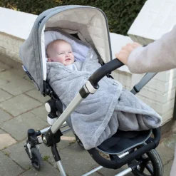 Wikkeldeken Pady Softy + Jersey Grizou 0-12M