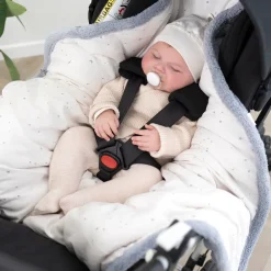 Wikkeldeken Pady Softy + Jersey Stone 0-12M