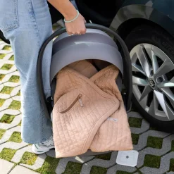 Wikkeldeken Quilted + Jersey Beige 0-12M