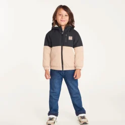 Windjack met capuchon van microfleece en waterafstotende stof jongens