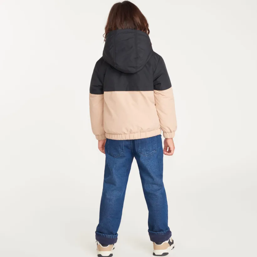 Windjack met capuchon van microfleece en waterafstotende stof jongens