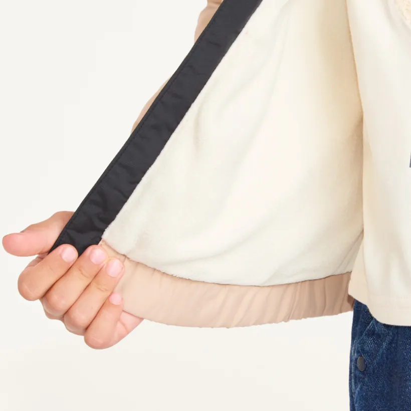 Windjack met capuchon van microfleece en waterafstotende stof jongens