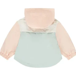 Windjack met colour block effect en kap voor meisjes
