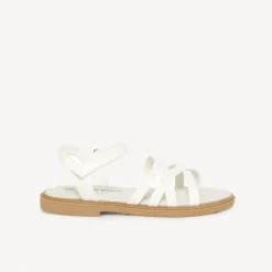 Witte sandalen met kruisbandjes meisjes