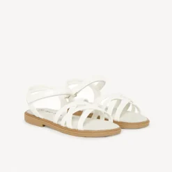 Witte sandalen met kruisbandjes meisjes