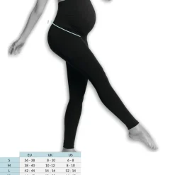 XL - Zwangerschapsondersteunende legging - Gerecycled- Zwart