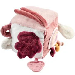 Zachte activiteitenkubus 18 cm Poederroze