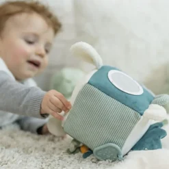 Zachte activiteitenkubus 18 cm Lindegroen