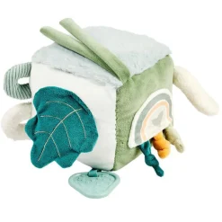 Zachte activiteitenkubus 18 cm Lindegroen