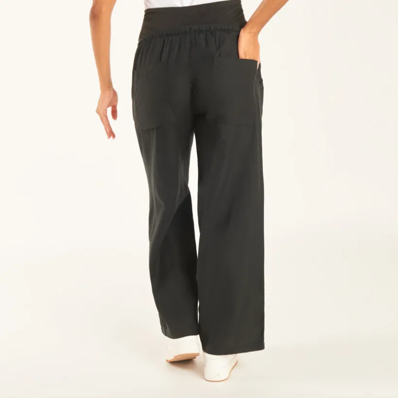 Zijde broek met hoge zwangerschapsband