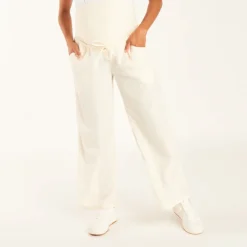 Zijde broek met hoge zwangerschapsband