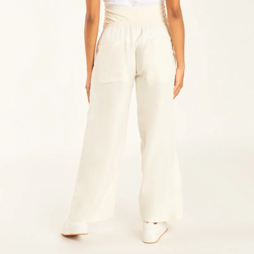 Zijde broek met hoge zwangerschapsband