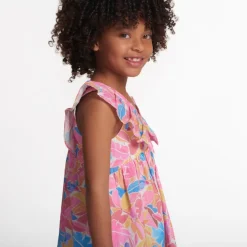 Zomerjurk met schouderbandjes en bloemenprint voor meisjes