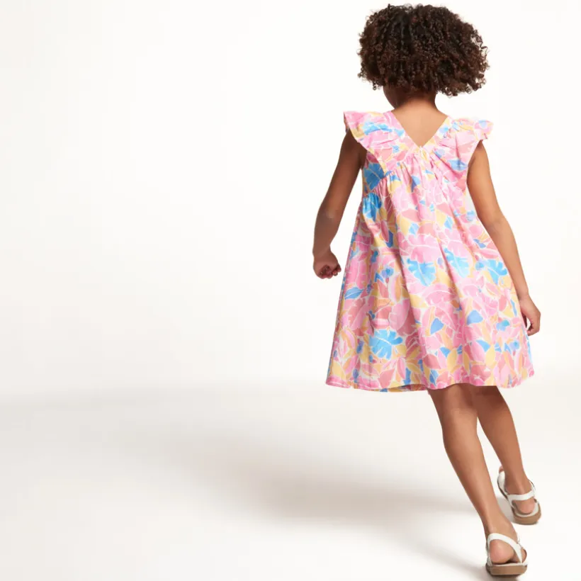 Zomerjurk met schouderbandjes en bloemenprint voor meisjes