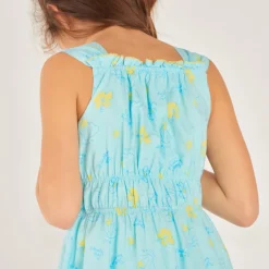 Zomerkleed met schouderbanden in fantasie schelpprint meisjes