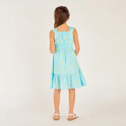 Zomerkleed met schouderbanden in fantasie schelpprint meisjes