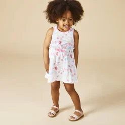 Zonder mouwen exotische print jurk met open rug voor baby meisje