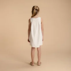 Zonder mouwen jacquard jurk met grote strik meisjes